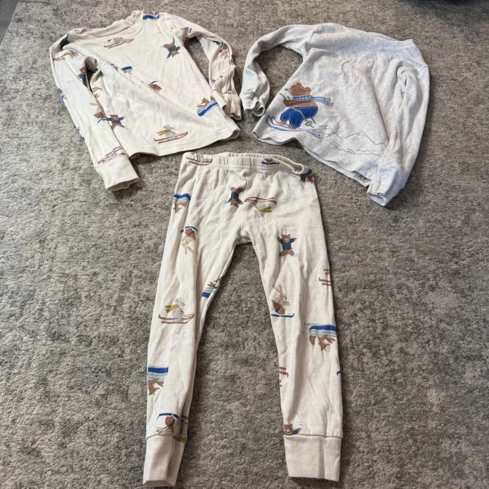 Carter's Stitch & Stone Boys 3T Pajamas Lot Sharks Fire Truck Yeti Bear 18pc‎